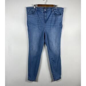 Torrid Size 22 Tall Midfit Super Skinny Soft Jeans Blue Light Wash 5-Pocket